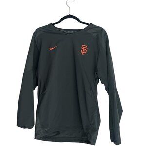 Nike Men's San Francisco Giants Authentic Dri-Fit Long Sleeve Gray Black Medium